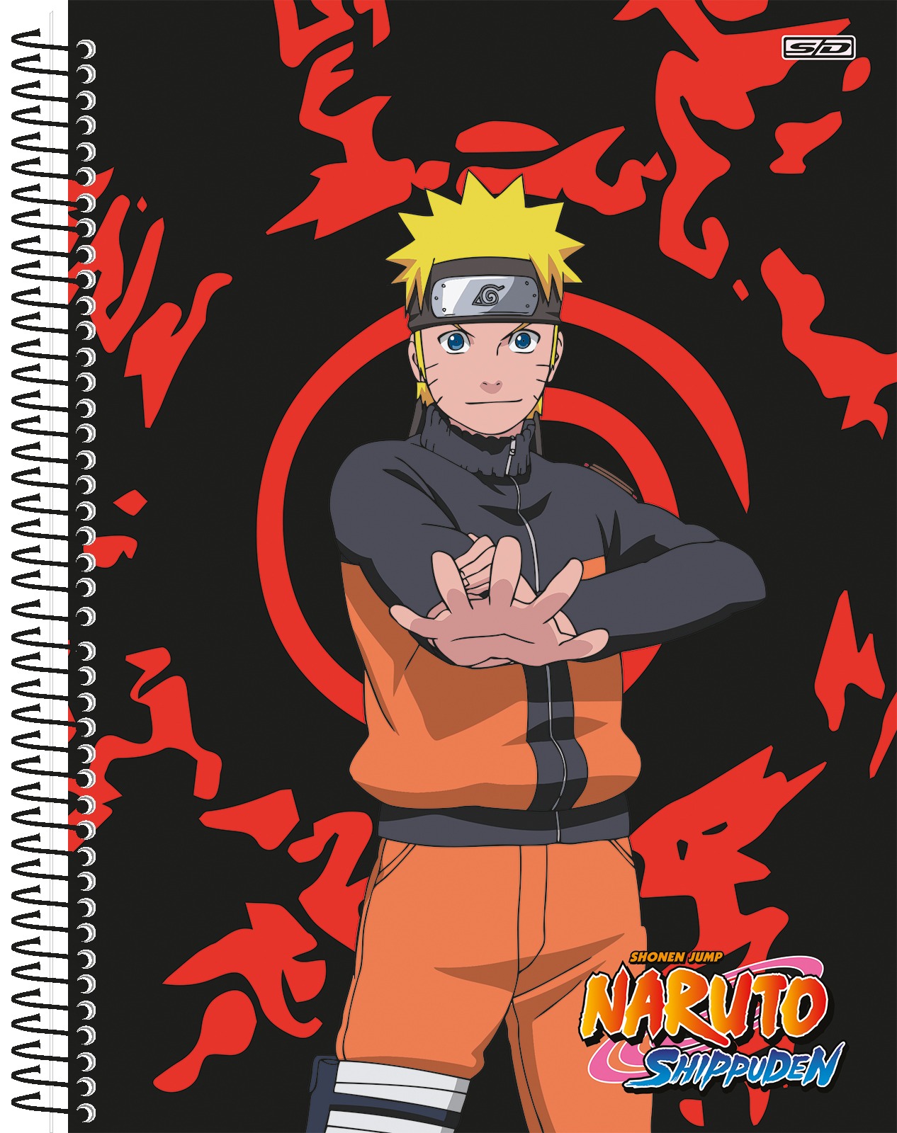 Caderno desenho espiral capa dura 60 folhas Naruto Shippuden São